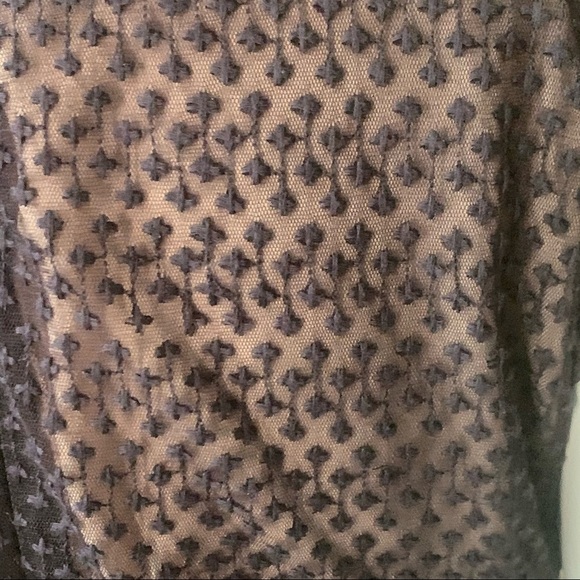 O’2ND Peplum Embroidered Sheer Sleeveless Blue Dress Size 8 - Picture 8 of 15